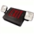 Combo BLACK LED Exit-Emergency Light - Red Letters