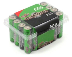 24 PACK- AA Alkaline Interstate Workaholic Batteries