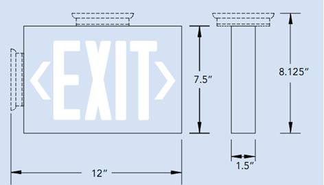LED Exit Sign Red Letters LED Exit Sign Red Letters 